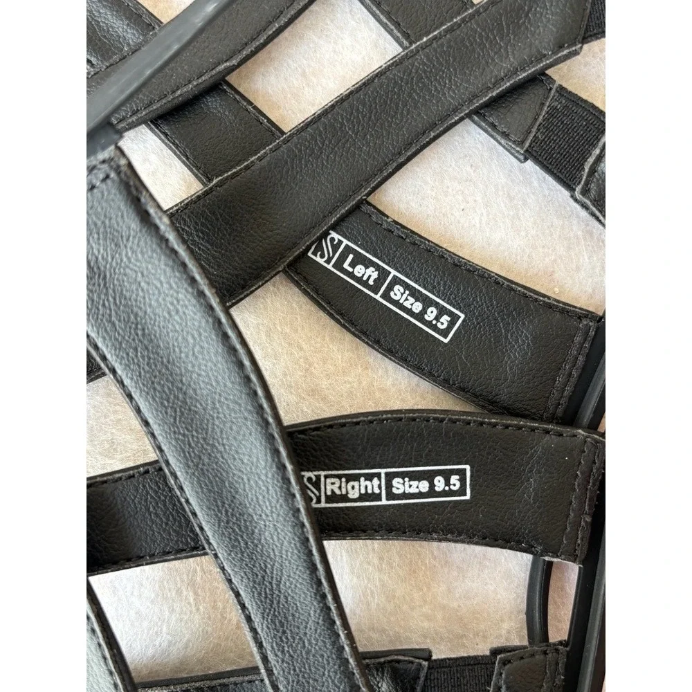 Solely Jane Capri Onyx Interchangeable Shoe Topper Straps Black Size 9.5 NEW
